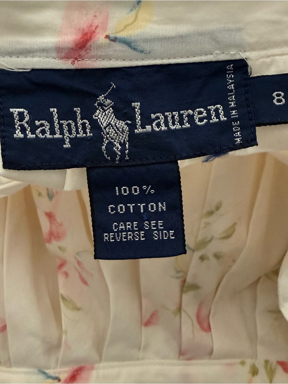 Vintage Ralph Lauren white pleated midi skirt - Picture 8 of 8